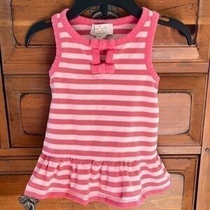 Kate Spade Baby Girl’s pink and white striped dress preloved size 18 months